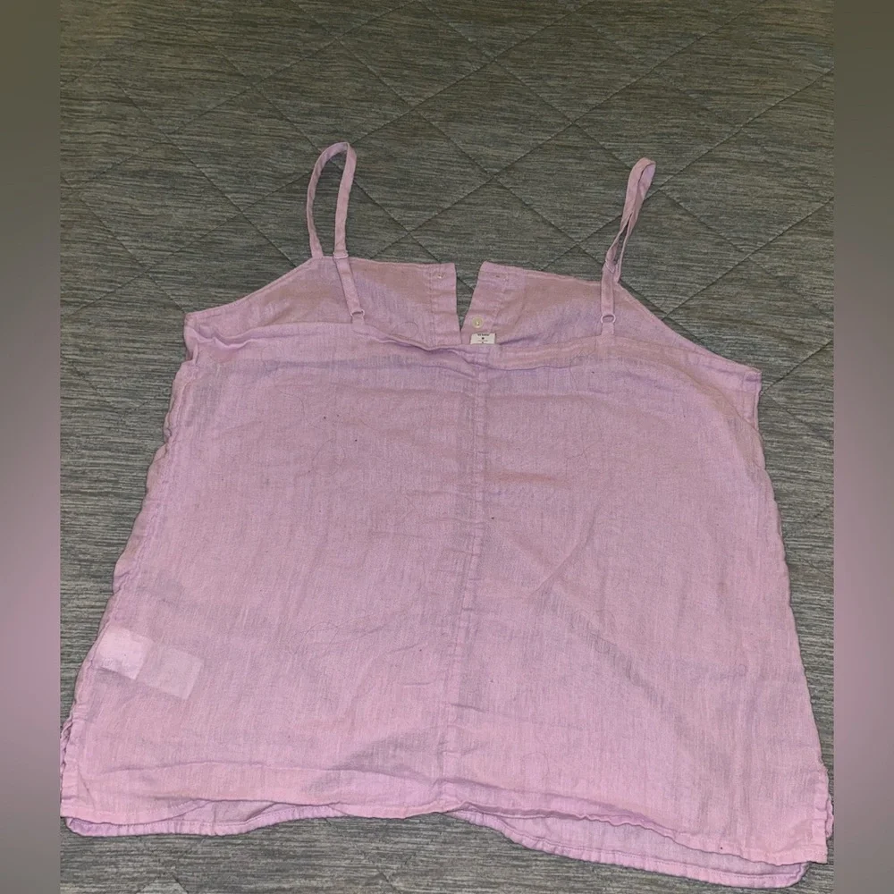 Old Navy Linen Blend Button Down Tank Top - Picture 5 of 10